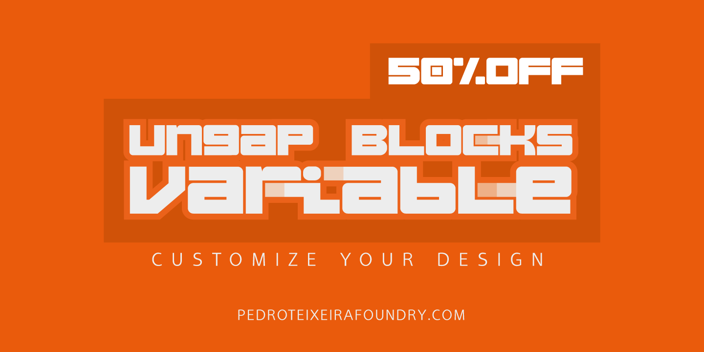 Ungap Blocks Variable Swash Font preview